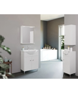 MOBILE BAGNO "MOON" BIANCO LUCIDO, 65X45X158 CM